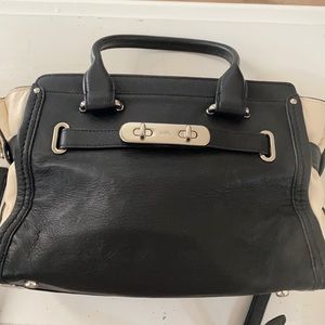 Coach Bag- Black & Beige
